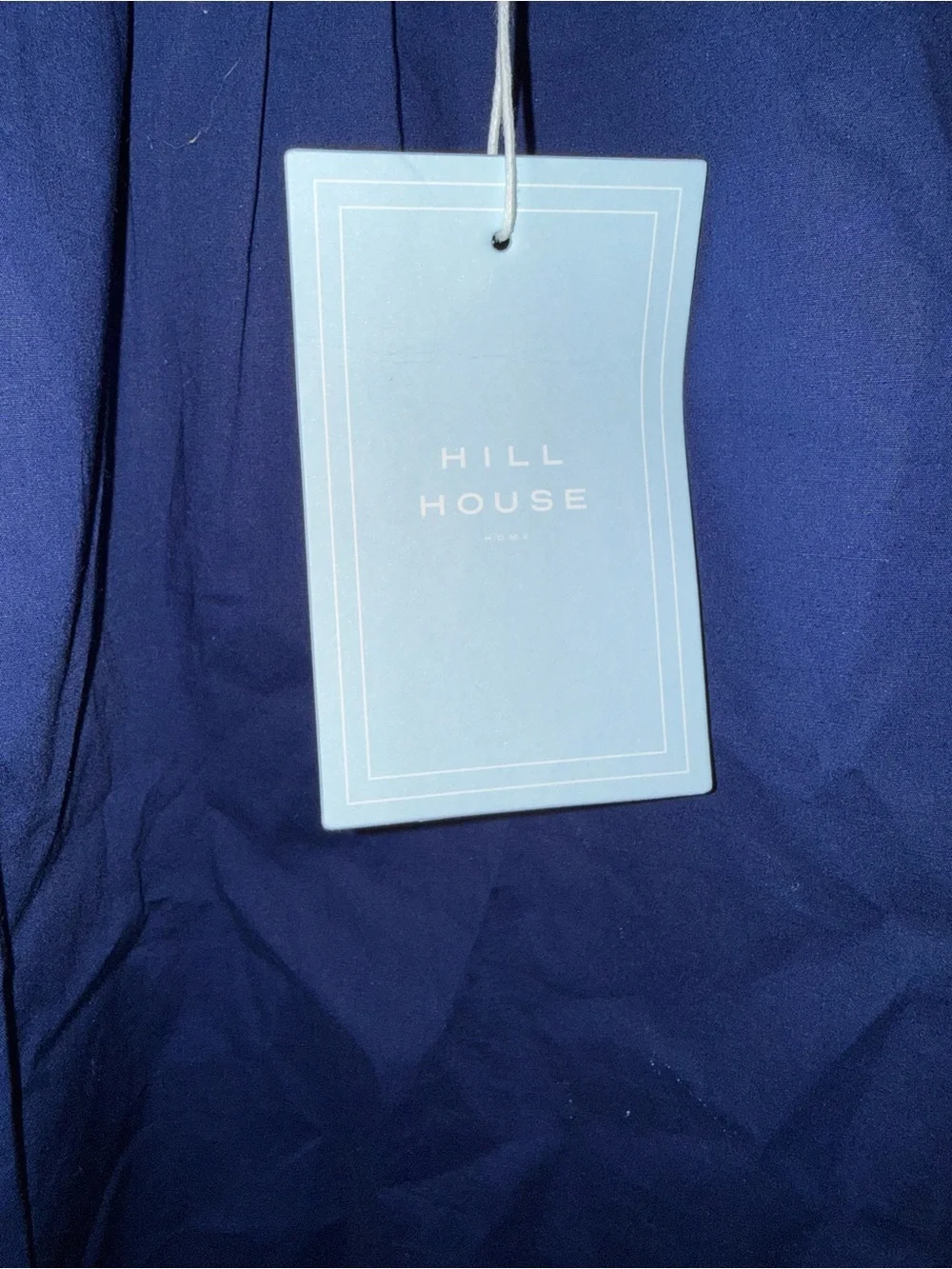 Hill House Navy Ruffle-Neck Puff Sleeve Blouse